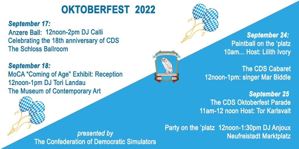 CDS Oktoberfest: various venues – Sep 17-25, 2022